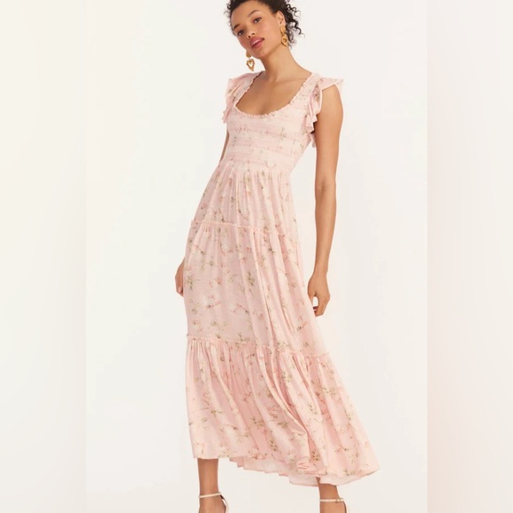 LoveShackFancy Dresses & Skirts - NWT LOVESHACKFANCY - CHESSIE MAXI DRESS - BALLET PINK